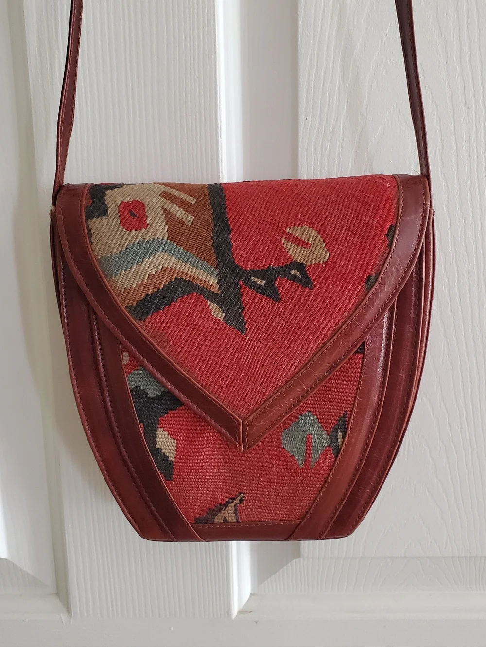 Kilim Leather Vintage Handmade Crossbody handbag
